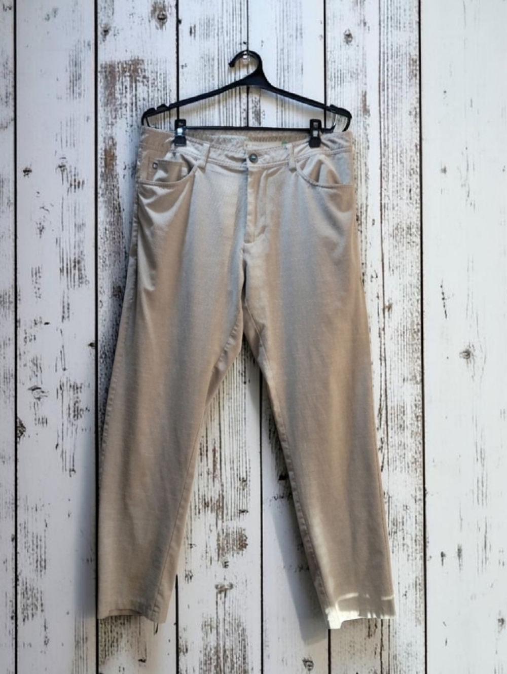 Linksoul Golf Pants 34x31 - Beige Khaki 5-Pocket Stretch Men's Size 34 Like New